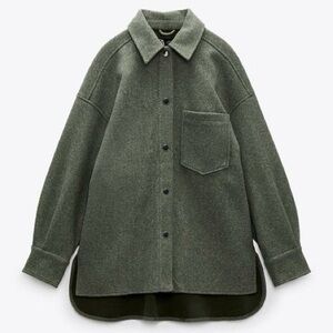 Zara Soft Overshirt With Buttons Size XS 3046/044